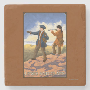 Lewis and Clark Exploring the West Stone Coaster