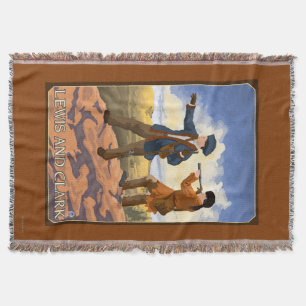 Lewis and Clark Exploring the West Throw Blanket