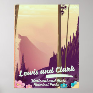 Lewis and Clark National and state park poster