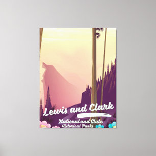 Lewis and Clark National and state park poster Canvas Print
