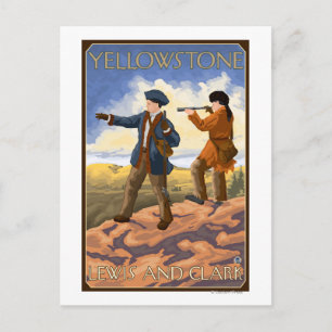 Lewis and Clark - Yellowstone National Park Postcard