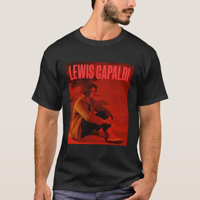 Lewis Capaldi Â€“ Album Cover Red Text T-Shirt (Front)