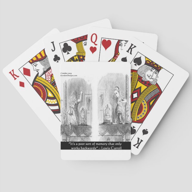 Lewis Carroll Graphic & Famous Quote Playing Cards (Back)