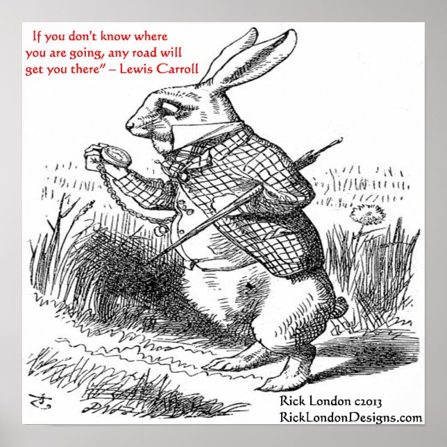 Lewis Carroll Graphic & Famous Quote Poster (Front)