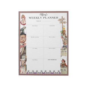 Lewis Carroll's Alice in Wonderland Weekly Planner Notepad