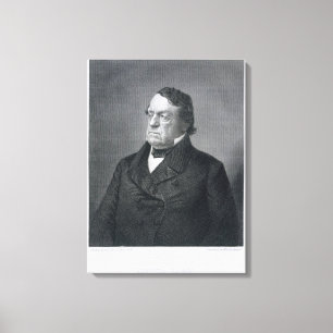 Lewis Cass, engraved by William G. Jackman (fl.c.1 Canvas Print