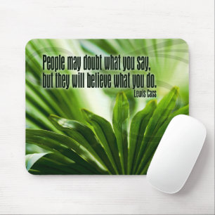 Lewis Cass Inspirational Quote "Doubt" Mouse Pad