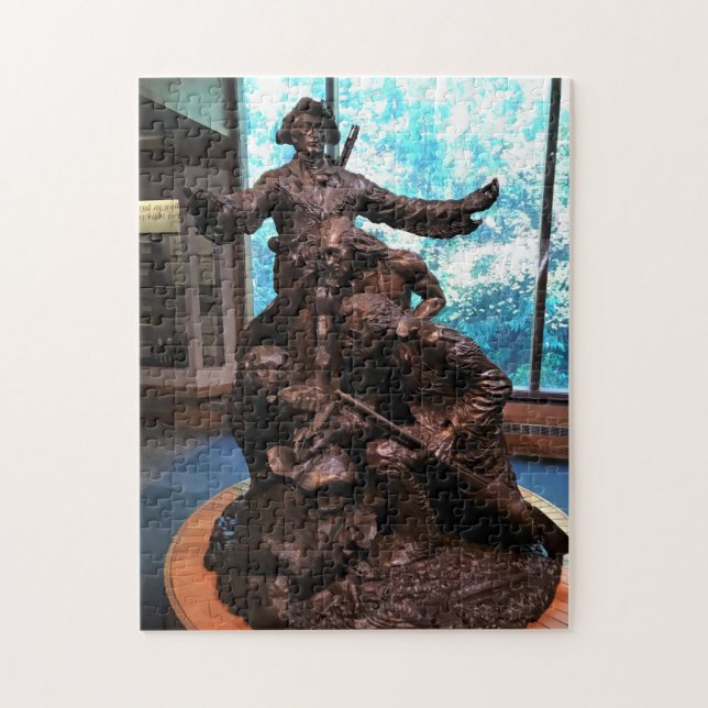 Lewis & Clark Statue, Fort Clatsop, Oregon Jigsaw Puzzle (Vertical)