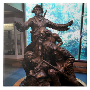 Lewis & Clark Statue, Fort Clatsop, Oregon Tile