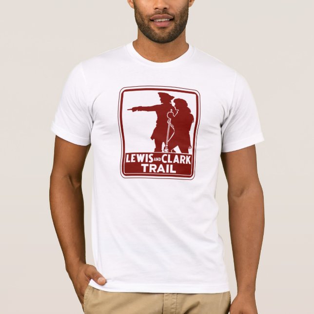 Lewis & Clark, Traffic Guide Sign, USA T-Shirt (Front)