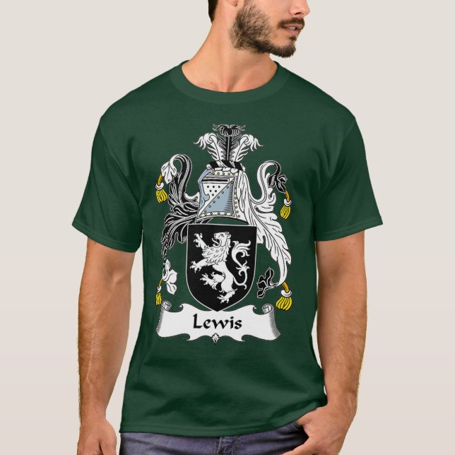 Lewis Coat of Arms Wales  Family Crest T-Shirt (Front)