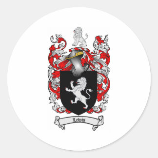 Lewis Family Crest - Lewis Coat of Arms Classic Round Sticker