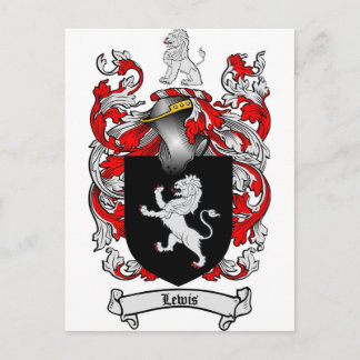Lewis Family Crest - Lewis Coat of Arms Postcard