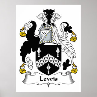 Lewis Family Crest Poster