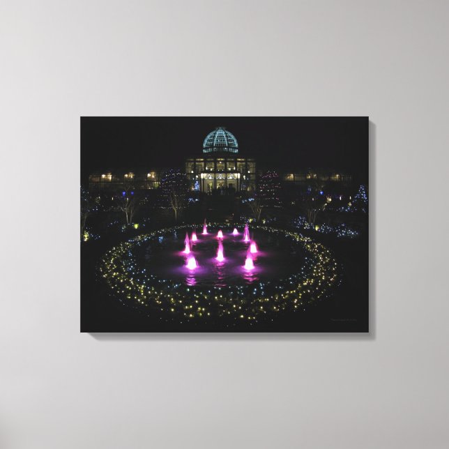 Lewis Ginter Botanical Garden Lights. Canvas Print (Front)