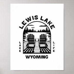 Lewis Lake Wyoming Outdoors Vintage 2 Poster
