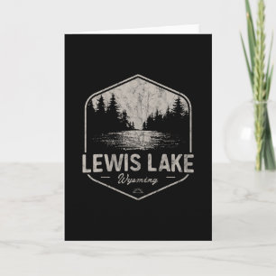 Lewis Lake Wyoming Outdoors Vintage 3 Card