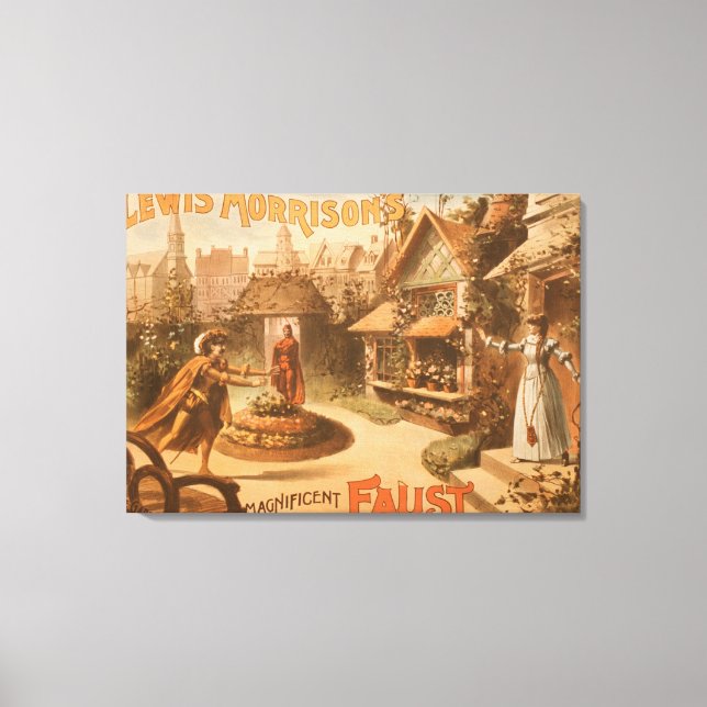 Lewis Morrison's Magnificent Faust Theatre Canvas Print (Front)
