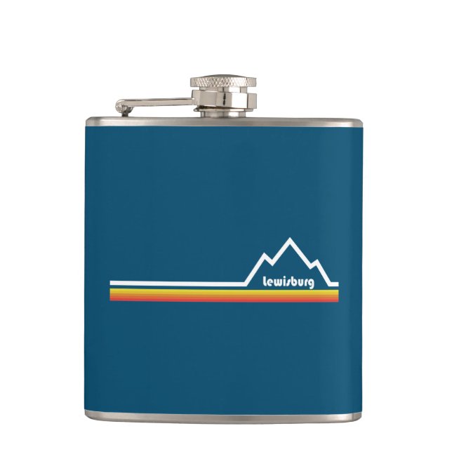 Lewisburg, West Virginia Hip Flask (Front)