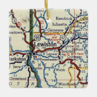 Lewiston Idaho Vintage Map