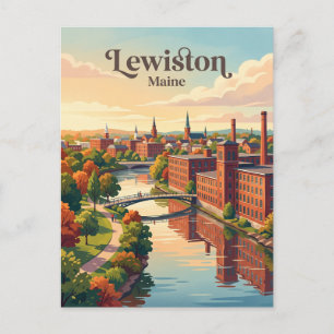 Lewiston, Maine Postcard