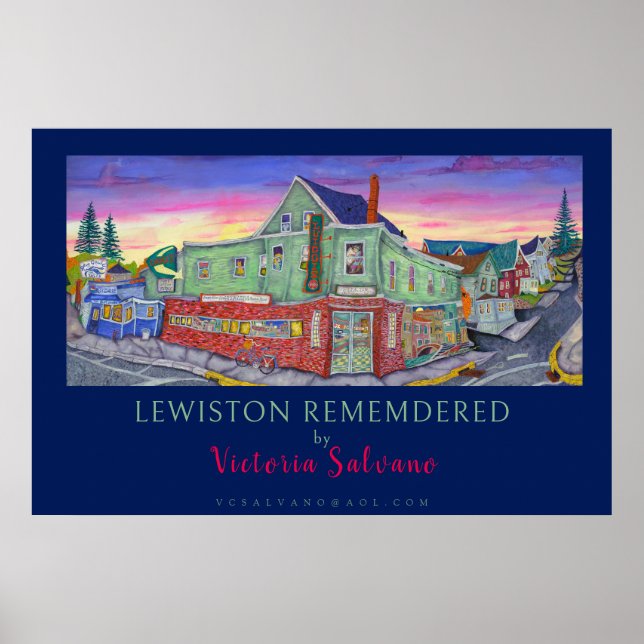 LEWISTON REMEMBERED by Victoria Salvano Poster (Front)