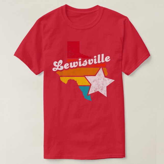 Lewisville Texas Vintage Distressed Souvenir 2 T-Shirt (Design Front)