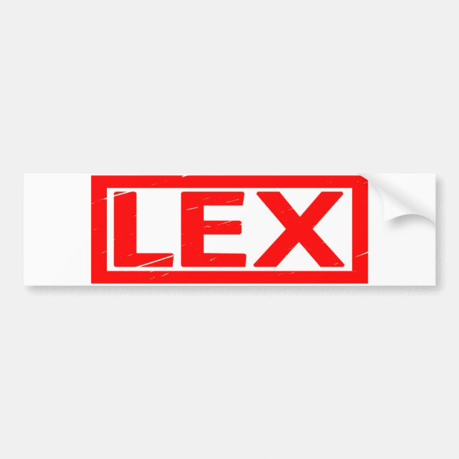 Lex Stamp Bumper Sticker (Front)