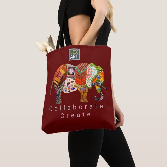 LexArt Collaborate Tote Bag - Dark Color (Close Up)