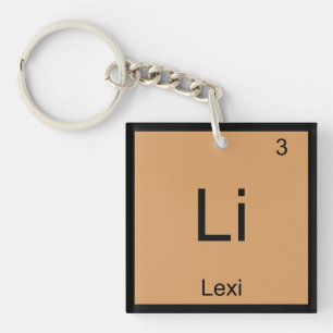 Lexi  Name Chemistry Element Periodic Table Key Ring