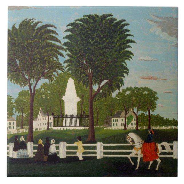 Lexington Battle Monument, c.1830 Tile (Front)