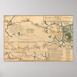 Lexington,Concord and the Battle Road Poster