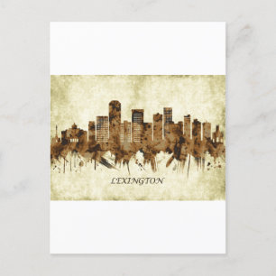 Lexington Kentucky Cityscape Invitation Postcard