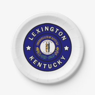 Lexington Kentucky Paper Plate