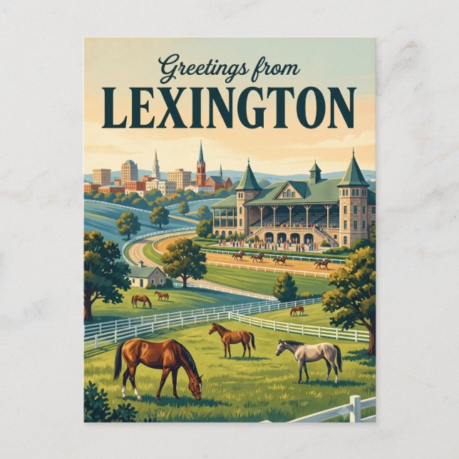 Lexington Kentucky Postcard (Front)