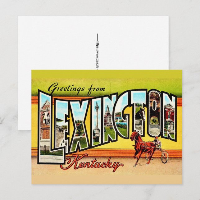 Lexington Kentucky Postcard (Front/Back)