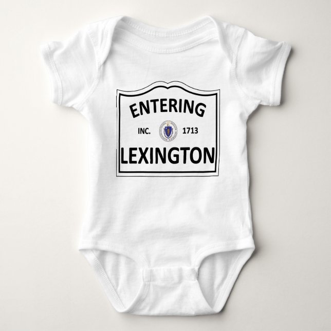 LEXINGTON MASSACHUSETTS Hometown Mass MA Townie Baby Bodysuit (Front)
