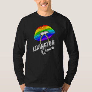 Lexington Queen Lgbtq Gay Pride Flag Lips Rainbow  T-Shirt