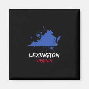 Lexington Virginia Va Paint Splatter Vacation Souv Magnet