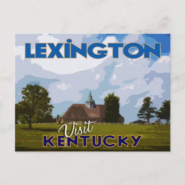 Lexington, Visit Kentucky... Postcard (Front)