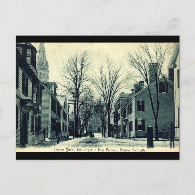 Leyden St Pilgrim Plymouth MA c1908 Postcard (Front)