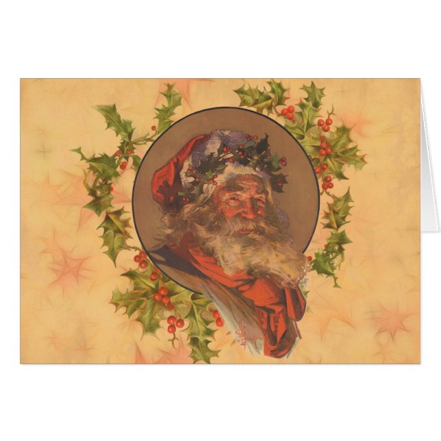 Leyendecker Father Christmas Antique Victorian (Front Horizontal)