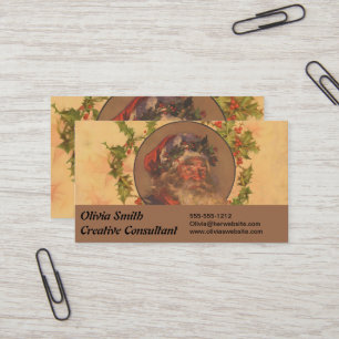 Leyendecker Father Christmas Antique Victorian Business Card