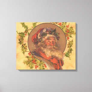 Leyendecker Father Christmas Antique Victorian Canvas Print