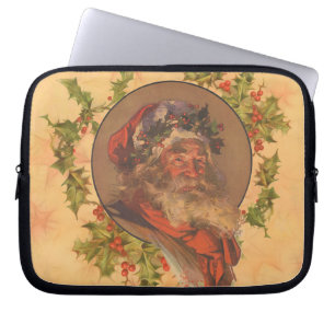 Leyendecker Father Christmas Antique Victorian Laptop Sleeve