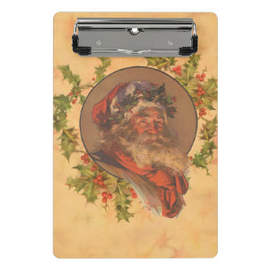 Leyendecker Father Christmas Antique Victorian Mini Clipboard