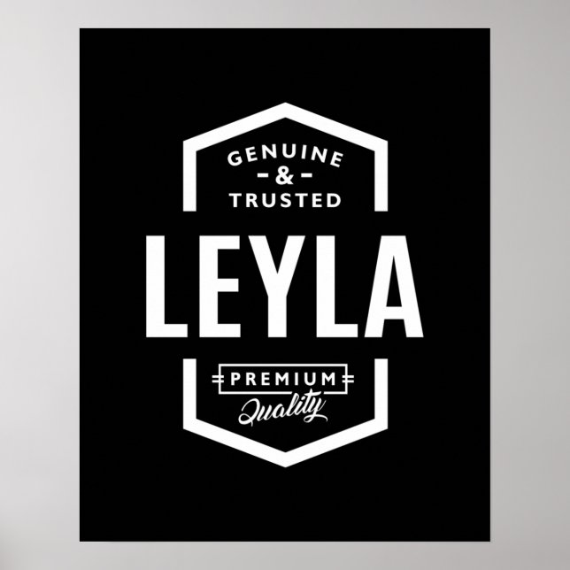 Leyla Personalised Name Birthday Poster (Front)