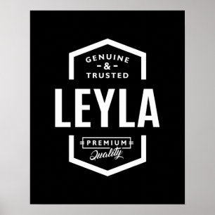 Leyla Personalised Name Birthday Poster