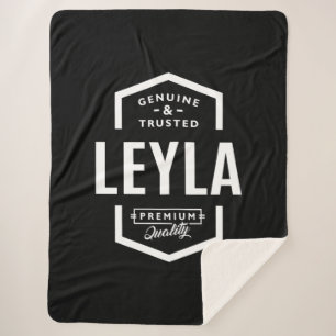 Leyla Personalised Name Birthday Sherpa Blanket