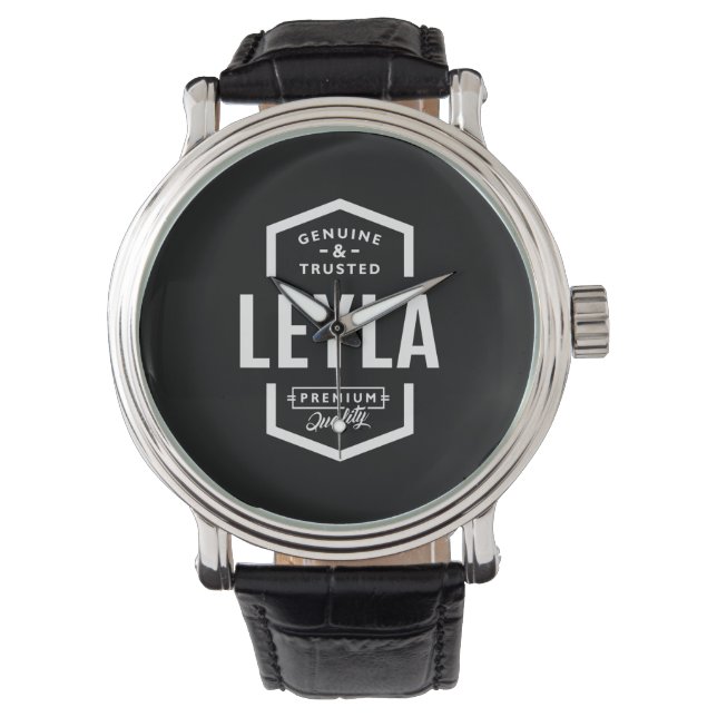 Leyla Personalised Name Birthday Watch (Front)